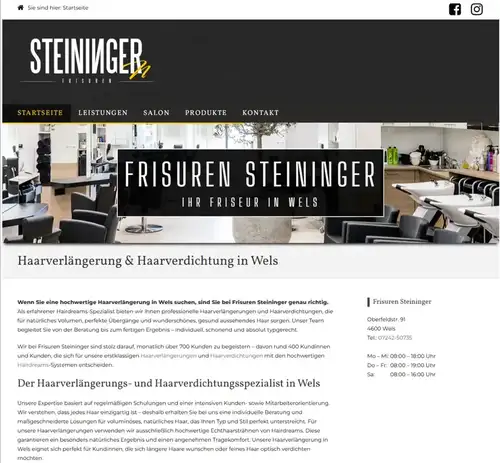 Website Vorschau Frisuren Steininger